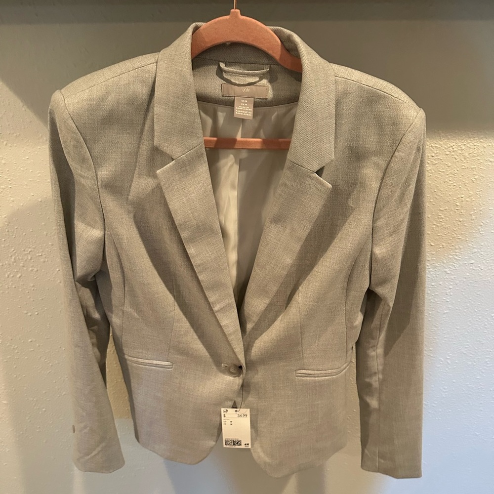 NWT H&M Light Gray Women's Blazer